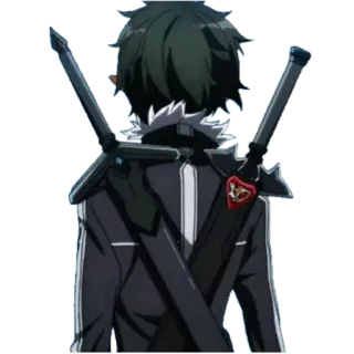 ⚔ 53d61171 Kirito Sword Art Online anime, zwaard, kirito, sword art online telegram sticker