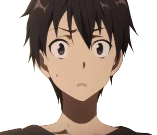 ⚔ 616bafdd Kirito Sword Art Online Anime, Manga, Kirito, Sword Art Online, Personage, Cartoon telegram sticker