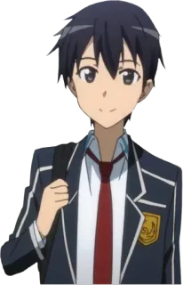 ⚔ 6764cdfe Anime, Jongen, Schooluniform, Cartoon telegram sticker
