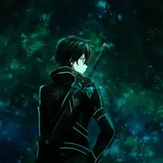 ⚔ 6a173335 Kirito Sword Art Online Anime, Zwaard, Personage, Videogame, Fantasy, Sword Art Online telegram sticker