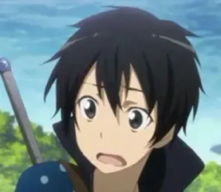 ⚔ 804037e9 Kirito Sword Art Online Anime, Zwaard, Personage, Kirito telegram sticker