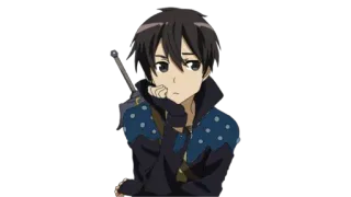 ⚔ 91d8f84b Kirito Sword Art Online Anime, Sword Art Online, Kirito, Personage, Fantasy telegram sticker