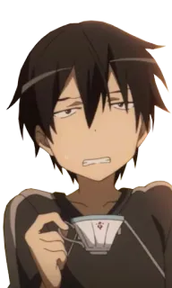 ⚔ cb702a1a Anime, Personage, Slaperig, Moe, Thee, Kop telegram sticker