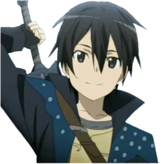 ⚔ fb9f4a04 Kirito Sword Art Online anime, zwaard, kirito, sword art online telegram sticker