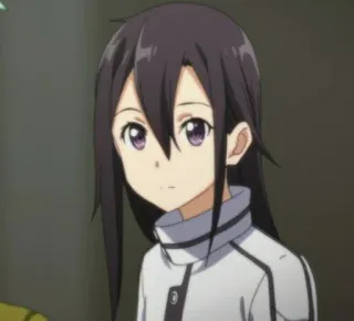 ✨ 4e0a9e26 Kirigaya Suguha Sword Art Online Anime, Personage, Meisje, Lang haar, Suguha Kirigaya, Sword Art Online, Fictief personage telegram sticker