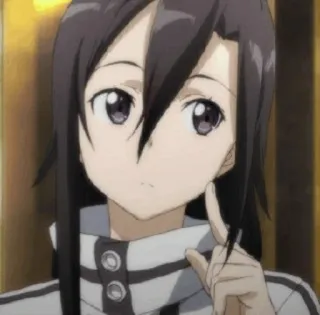 ✨ d5e0bbcb Yuuki Konno Sword Art Online Anime, Personage, Yuuki, Konno, Sword Art Online, Waifu, Schattig telegram sticker