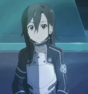 ✨ d69b9fa8 Kirigaya Suguha Sword Art Online anime, personage, illustratie, vrouwelijk telegram sticker