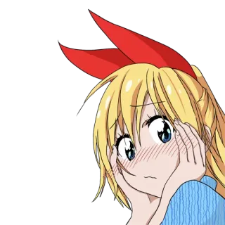 😳 6625089c Anime, Dziewczyna, Słodkie, Rumieniec, Kreskówka, Kawaii telegram sticker