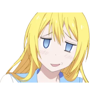 😏 7f212c5f Anime, Dziewczyna, Blondynka, Uśmieszek, Postać, Kreskówka, Ilustracja telegram sticker