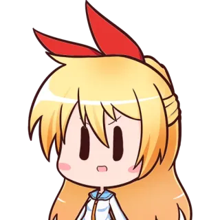 😃 8a01a79f Anime, Manga, Chibi, Kreskówka, Słodkie, Postać, Blond włosy telegram sticker