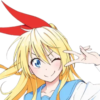 Kirisaki Chitoge whatsapp stickers
