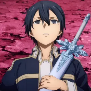♟ 34a9cb02 Kirito Sword Art Online Anime, Pedang, Karakter, Kirito, Sword Art Online telegram sticker
