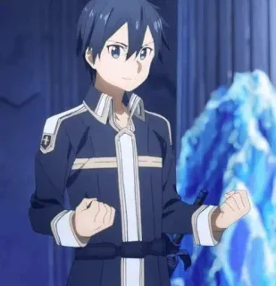 ♟ 42578a56 Kirito Sword Art Online Anime, Sword Art Online, Kirito, Video game, Karakter telegram sticker