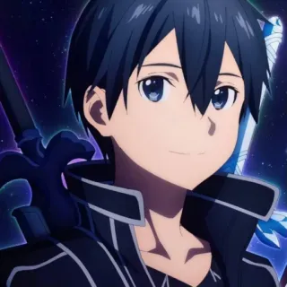 🙂 5f8f2e1d Kirito Sword Art Online Anime, Pedang, Kirito, Sword Art Online, Karakter telegram sticker