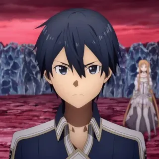 😠 7381b537 Kirito Sword Art Online Anime, Karakter, Sword Art Online, Kirito telegram sticker