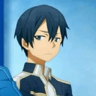 Kirito @StickersofAnime whatsapp stickers