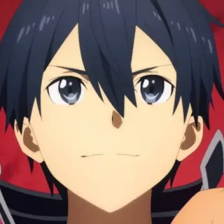 🙂 b3a65e98 Kirito Sword Art Online Anime, Sword Art Online, Kirito, Video game, Avatar telegram sticker