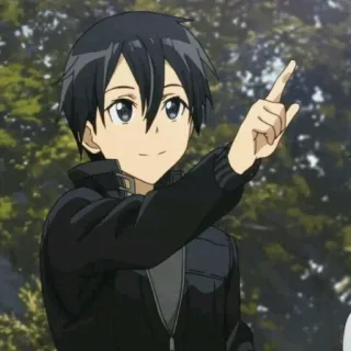 ♟ c70ed48a Kirito Sword Art Online Anime, Karakter, Sword Art Online, Kirito telegram sticker