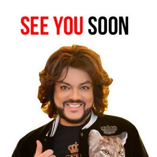 😜 acc36593 SEE YOU SOON bis bald, Gruß, Person, Promi telegram sticker