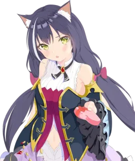 💝 27527f23 Anime, gatto femmina, carino, Kemonomimi, orecchie, ragazza telegram sticker