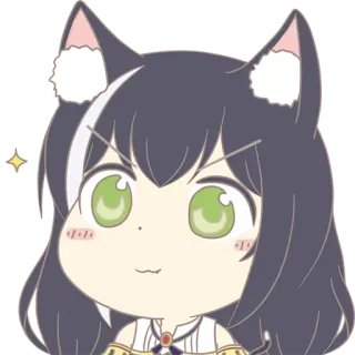 🙃 7b36eb92 Anime, Ragazza gatto, Kawaii, Carino, Adesivo telegram sticker