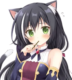 🤨 ff147d82 Anime, Neko, Kawaii, Manga, Carino telegram sticker