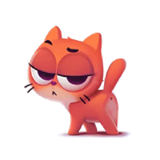 🐈 8f906326 cat, sticker, cartoon, animal, cute, orange cat, sleepy telegram sticker