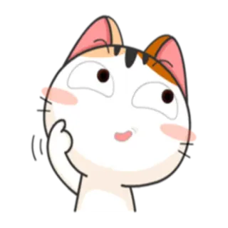 🤔 c22289a7 kat, denkend, nieuwsgierig, cartoon, dier, emoji telegram sticker