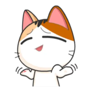 😌 df296d61 kat, sticker, schattig, dier, cartoon, emoji, lapjeskat telegram sticker