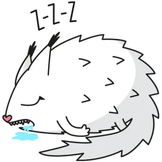 😴 31542927 z-z-z sommeil, fatigué, animal, mignon, dormir, zzz, épuisé telegram sticker