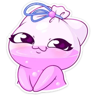 ☺️ ec03878e 스티커, 귀여운, 분홍색, 만화, 블롭, 캐릭터 telegram sticker