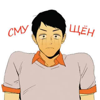 😳 91786586 СМУ ЩЁН Cartoon, Weinend, Traurig, Person, Charakter, Gesichtsausdruck telegram sticker