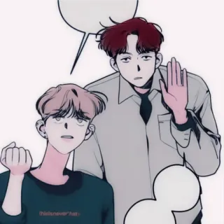 🪡 ffb55f01 this is never hate Kartun, Dua orang, Ilustrasi, Webtoon telegram sticker