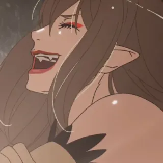 🤍 993bad8d anime, elf, kobieta, płacząca telegram sticker