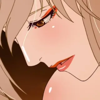 🤍 f873b34f Anime, Kobieta, Portret, Smutny, Płaczący telegram sticker