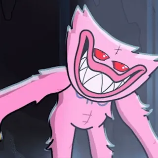 😱 de778b66 怪物, 令人毛骨悚然, 可怕, 恐怖, 卡通, 粉色, 牙齿 whatsapp sticker