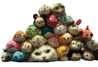 🙄 1452ff77 tsum tsum, pelúcia, gato, disney, marvel telegram sticker