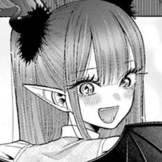 😀 058b30b1 Anime, Mangá, Desenho animado, Elfo, Demônio, Garota telegram sticker