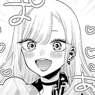 🤩 08c2d855 あ Anime, Mangá, Garota, Feliz, Fofo, Corações, Japonês telegram sticker