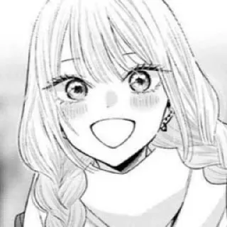 😀 0e20ab9a Marin Kitagawa My Dress-Up Darling Anime, Mangá, Sorriso, Garota, Retrato, Desenho animado telegram sticker