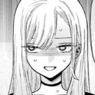 😰 2b63ef5c Mangá, Anime, Garota, Cara engraçada, Retrato, Expressão, Sticker telegram sticker