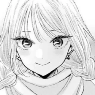 🙂 59c95280 Anime, Mangá, Garota, Retrato, Fofo, Ilustração telegram sticker