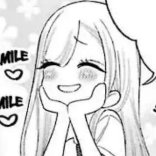 🥰 6a747dcf MILE Anime, Sorriso, Fofo, Desenho animado, Mangá telegram sticker