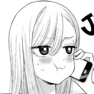 😡 8fb0ded9 ... Anime, Mangá, Garota, Telefone, Desenho animado telegram sticker