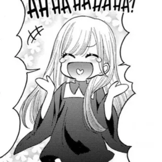 😂 b4a4365e AH HA HA HA HA! anime, mangá, rindo, feliz, fofo, menina telegram sticker