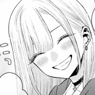 😁 d9072b3e Marin Kitagawa My Dress-Up Darling Anime, Mangá, Garota, Sorriso, Bonita, Loira, Marin Kitagawa, My Dress-Up Darling telegram sticker