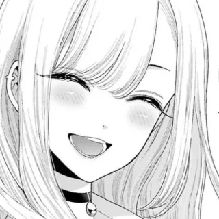 📀 194d00c1 Аниме, Манга, Девушка, Улыбается, Счастливая telegram sticker