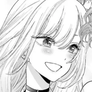 📀 353f106d Аниме, Манга, Девушка, Улыбка, Портрет telegram sticker