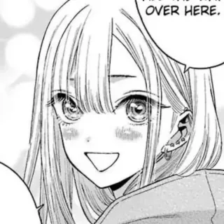 📀 4d21c736 OVER HERE. Манга, Аниме, Женщина, Девушка, Улыбка telegram sticker