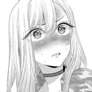 📀 4d76b55b Манга, Аниме, Девушка, Румянец, Выражение telegram sticker